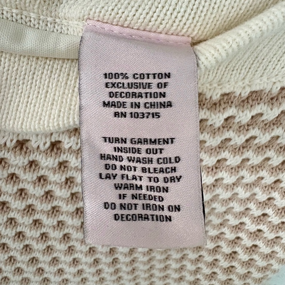 Nanette Lepore Cotton Knit Midi Pencil Skirt XL Cream Tan - Picture 6 of 6